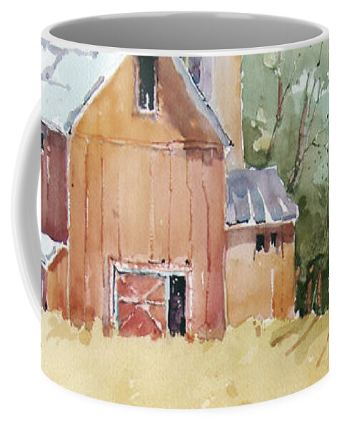 Barn Coffee Mug featuring the painting Wild Poppies by Joyce Hicks