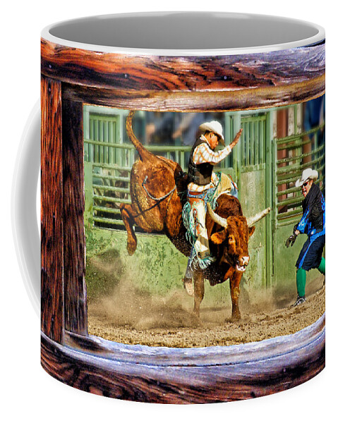Bull Riding Coffee Mug featuring the photograph Wild Ride by Priscilla Burgers