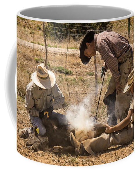 Cattle Roundup Coffee Mug featuring the photograph Williamson Valley Roundup 26 by Priscilla Burgers