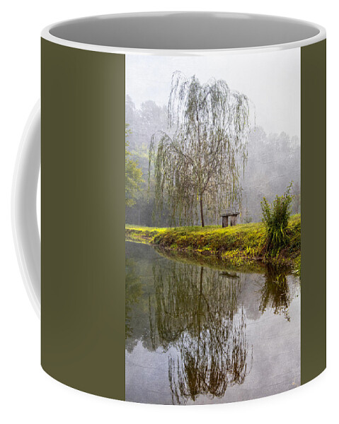 Carolina Coffee Mug featuring the photograph Willow Tree at the Pond by Debra and Dave Vanderlaan