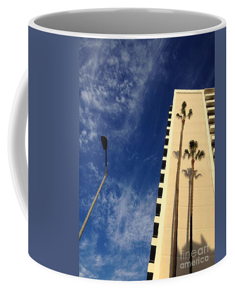 Wilshire Coffee Mug featuring the photograph Wilshire Palms by Nora Boghossian