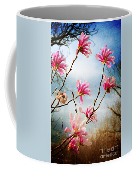 Magnolia Coffee Mug featuring the photograph Wind In The Magnolia Tree by Andee Design