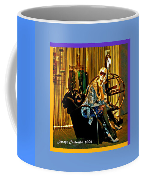 Sach's Coffee Mug featuring the digital art Window Shopping by Joseph Coulombe