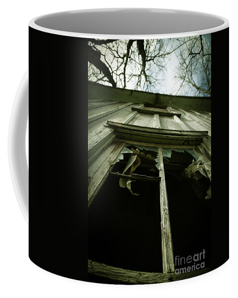 Building Coffee Mug featuring the photograph Window Tales by Trish Mistric