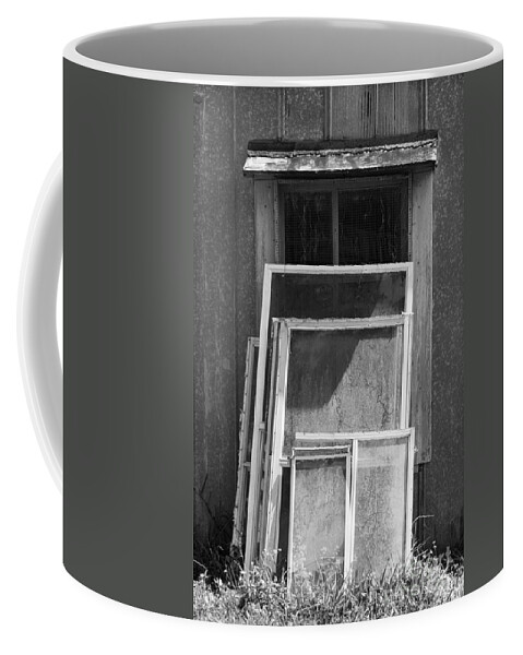 Black And White Photography Coffee Mug featuring the photograph Windows by John Greco