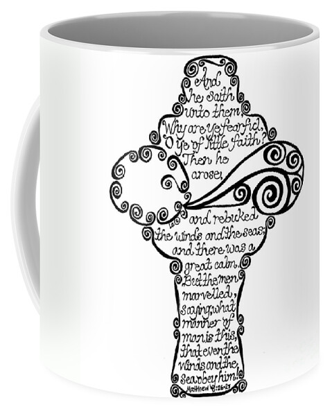 Leigh Eldred Coffee Mug featuring the mixed media Winds Cross by Leigh Eldred