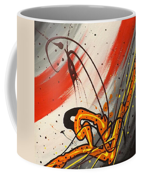 Windsurfer Coffee Mug featuring the painting Windsurfer Center by Darren Robinson