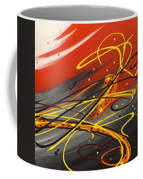 Windsurfer Coffee Mug featuring the painting Windsurfer Right by Darren Robinson