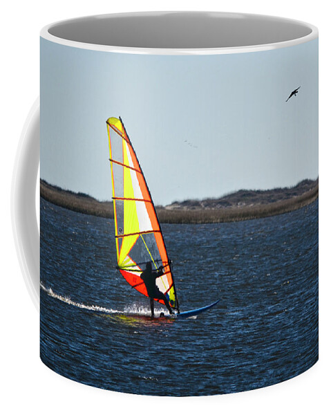 Windsurfing Coffee Mug featuring the photograph Windsurfing by Sandi OReilly