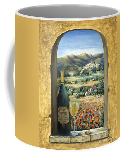 Wine Coffee Mug featuring the painting Wine And Poppies by Marilyn Dunlap