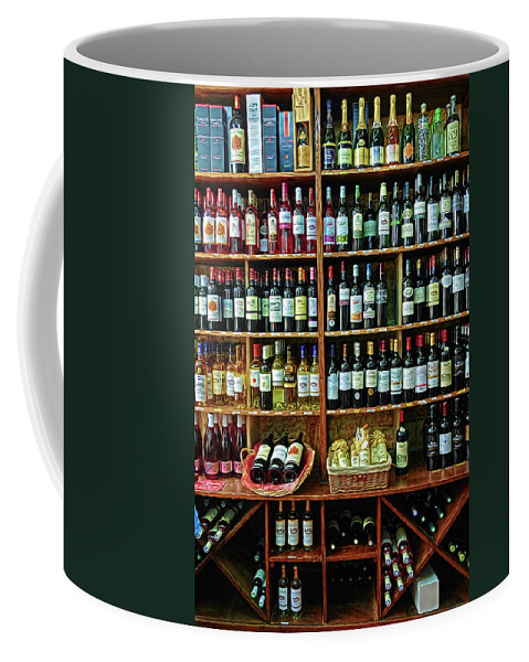 Wine Coffee Mug featuring the photograph Wine Store Provence France by Dave Mills