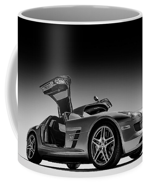 Mercedes Coffee Mug featuring the digital art Mercedes-Benz SLS AMG by Douglas Pittman