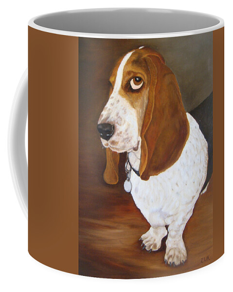 Karen Zuk Rosenblatt Art And Photography Coffee Mug featuring the painting Winston by Karen Zuk Rosenblatt