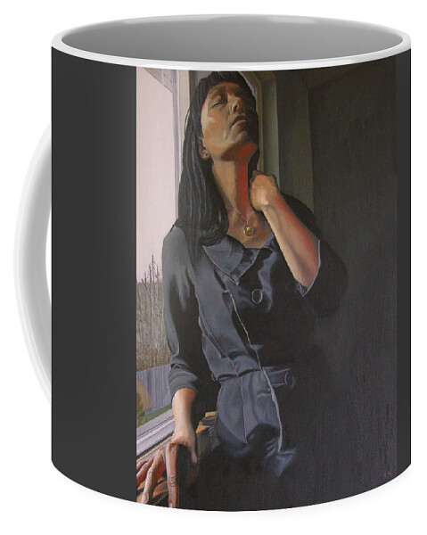 Figure Painting Coffee Mug featuring the painting Winter Afternoon Monroe Washington by Thu Nguyen