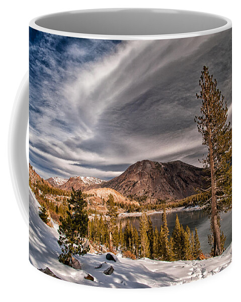 Lake Coffee Mug featuring the photograph Winter at Ellery Lake by Cat Connor