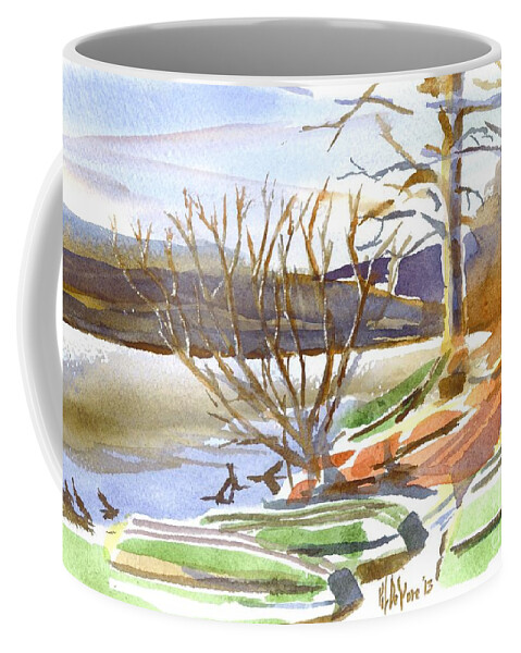 Winter Blue Coffee Mug featuring the painting Winter Blue by Kip DeVore
