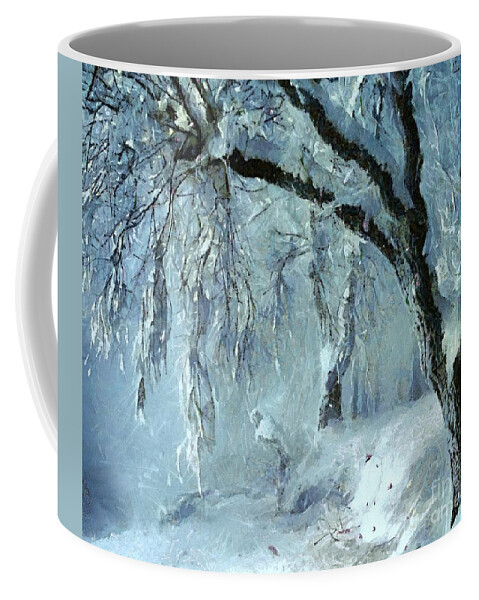 Winter Coffee Mug featuring the painting Winter dreams by Dragica Micki Fortuna