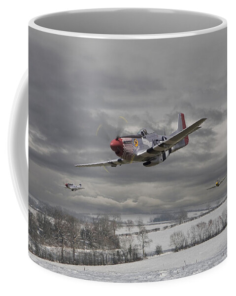 Aircraft Coffee Mug featuring the digital art Winter Freedom by Pat Speirs