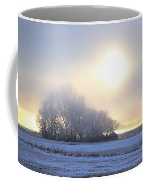 Bear Lake Coffee Mug featuring the photograph Winter Mist by David Andersen