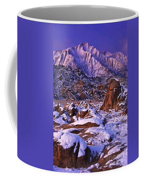 North America Scenic Coffee Mug featuring the photograph Winter Morning Alabama Hills And Eastern Sierras by Dave Welling