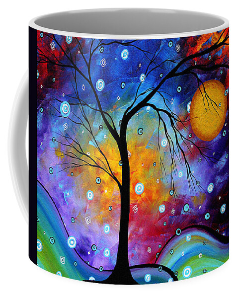 Abstract Coffee Mug featuring the painting WINTER SPARKLE Original MADART Painting by Megan Duncanson