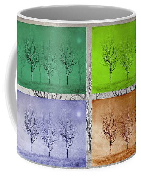 Trees Coffee Mug featuring the digital art Winter Trees by David Dehner
