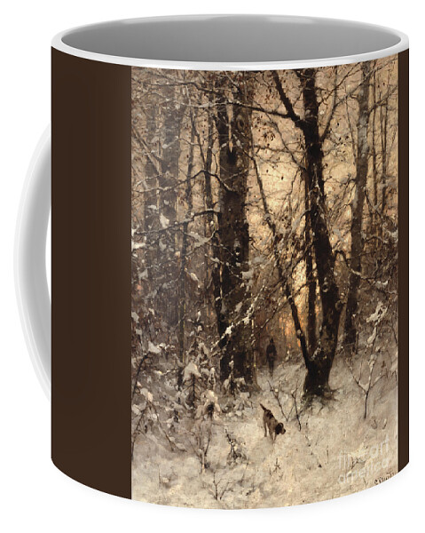 Winter Coffee Mug featuring the painting Winter Twilight by Ludwig Munthe