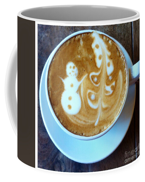 Latte Coffee Mug featuring the photograph Winter Warmth Latte by Susan Garren