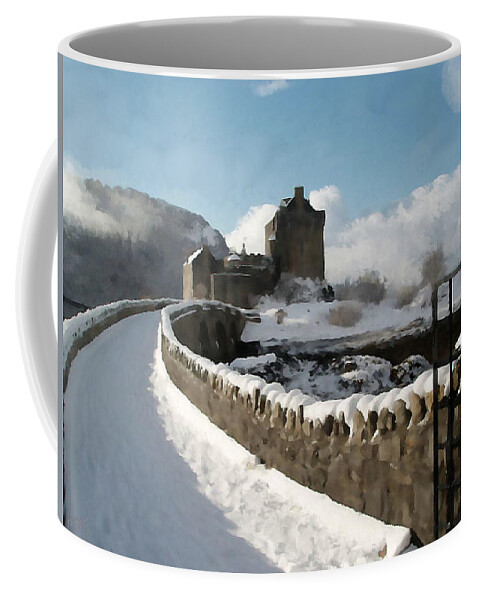 Winter Coffee Mug featuring the painting Winter Wonder Walkway by Bruce Nutting