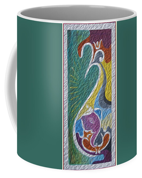 Root Of Universe Coffee Mug featuring the painting Wisdom and Peace I by Sonali Gangane