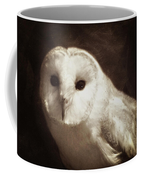 White Owl Coffee Mug featuring the photograph Wisdom Of An Owl by Georgiana Romanovna