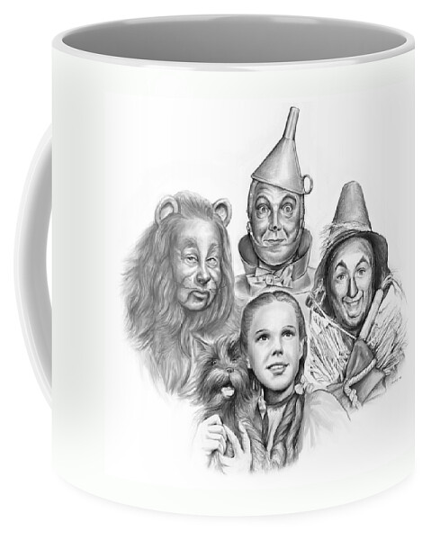 Wizard Of Oz Coffee Mug featuring the drawing Wizard of Oz by Greg Joens
