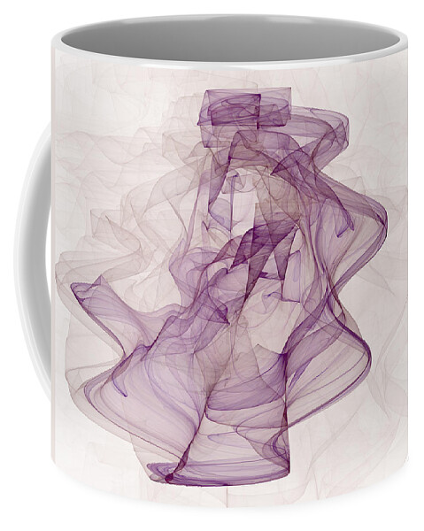 Abstract Coffee Mug featuring the digital art Woman with Hat by Gabiw Art