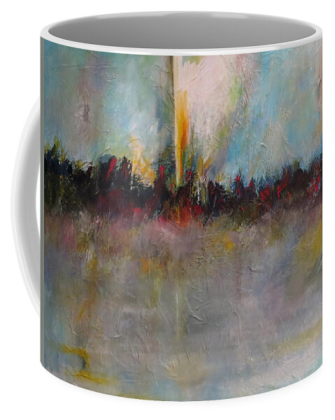 Abstract Coffee Mug featuring the painting Wonder by Soraya Silvestri