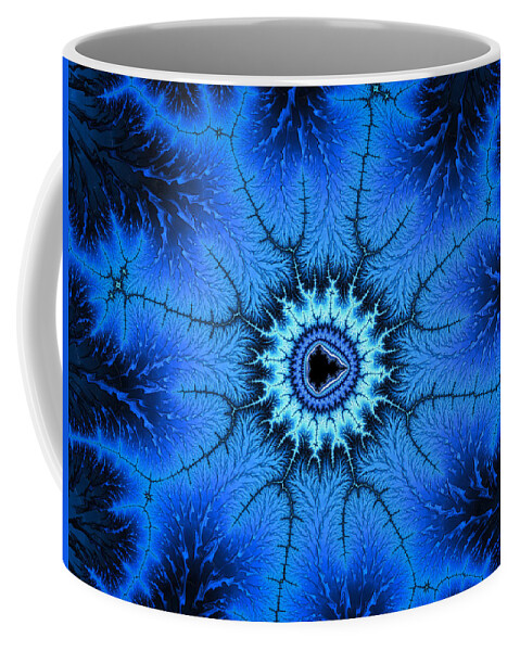 Blue Coffee Mug featuring the digital art Wonderful blue relaxing fractal art by Matthias Hauser