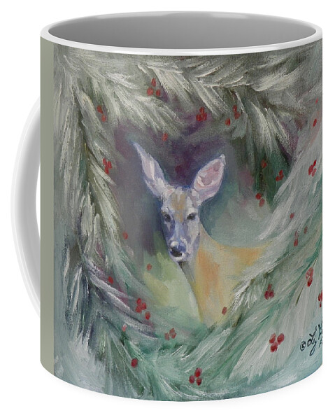 Liz Viztes Coffee Mug featuring the painting Woodland Spirit by Liz Viztes