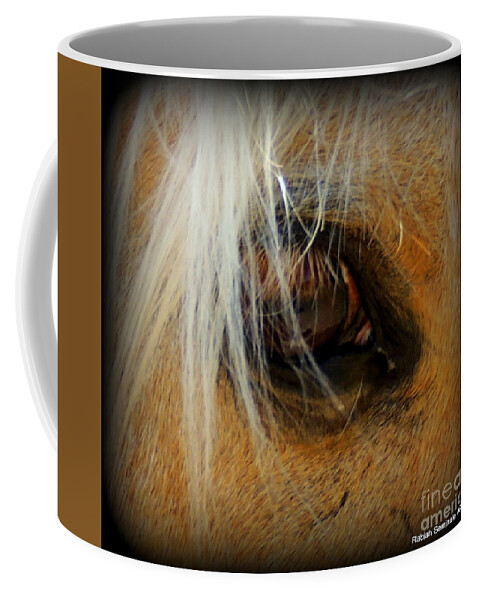Horses Coffee Mug featuring the photograph Woodys View by Rabiah Seminole