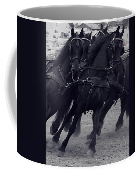 Friesians Coffee Mug featuring the photograph Working Hard by Kae Cheatham