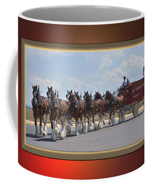 Animals Coffee Mug featuring the digital art World Renown Clydesdales by Kae Cheatham