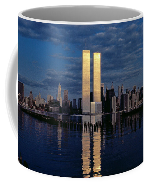 9/11 Coffee Mug featuring the photograph World Trade Center In 1982 by Marcello Bertinetti
