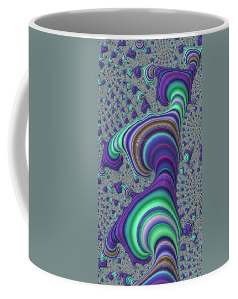 Fractal Coffee Mug featuring the digital art Wriggle Thru Time by Ronald Bissett