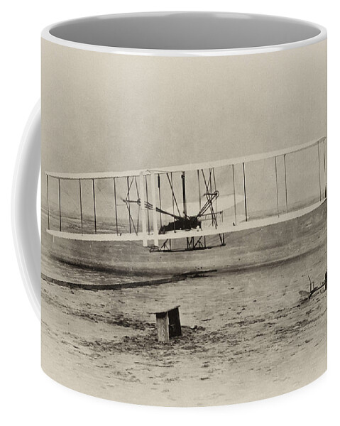Wright Brothers - First In Flight Coffee Mug featuring the photograph Wright Brothers - First in Flight by Bill Cannon