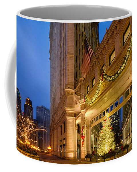 Chicago Coffee Mug featuring the photograph Wrigley Building Christmas by Lindley Johnson