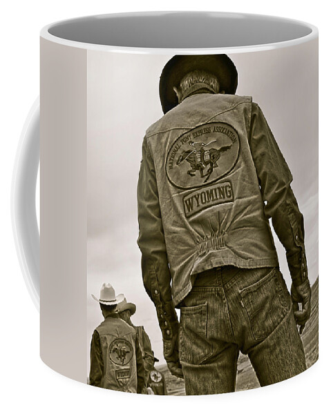 Western Coffee Mug featuring the photograph Wyoming Pony Express by Amanda Smith