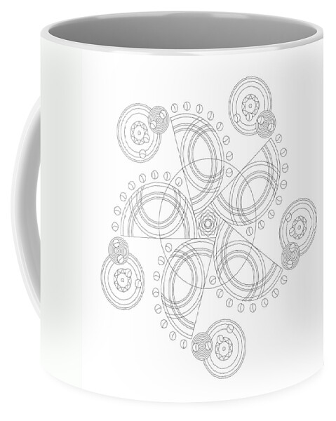 Relief Coffee Mug featuring the digital art X to the Sixth Power by DB Artist