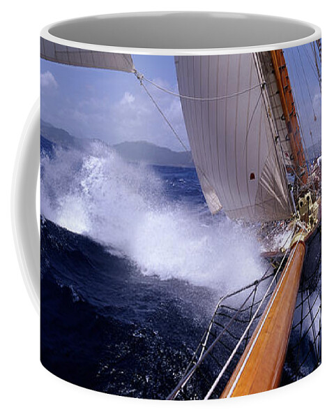 Photography Coffee Mug featuring the photograph Yacht Race, Caribbean by Panoramic Images