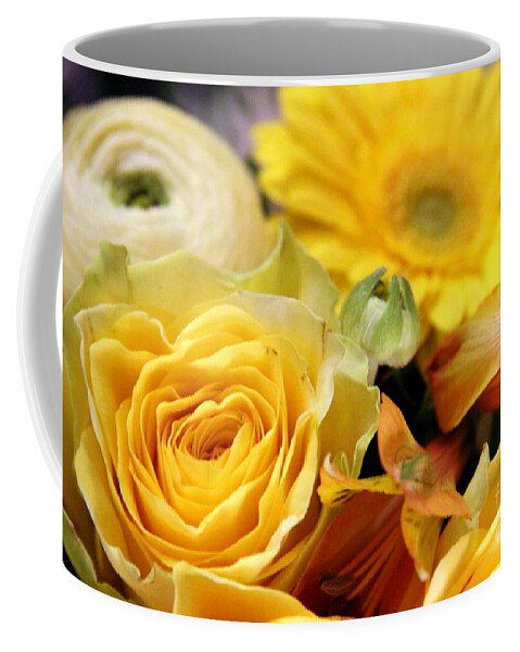 Rose Coffee Mug featuring the photograph Yellow Flowers by Amanda Mohler