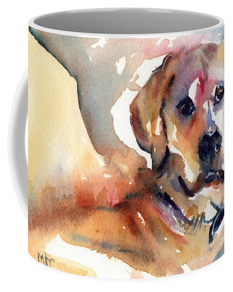 Yellow Lab Painting Coffee Mug featuring the painting Yellow Lab by Maria Reichert