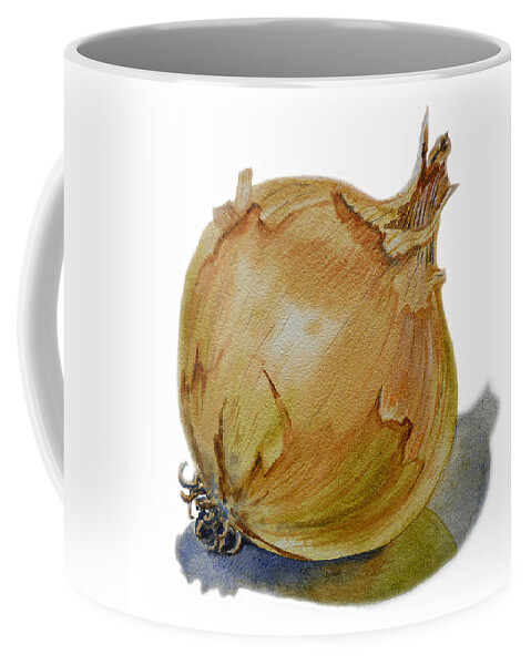 Yellow Onion Coffee Mug featuring the painting Yellow Onion by Irina Sztukowski