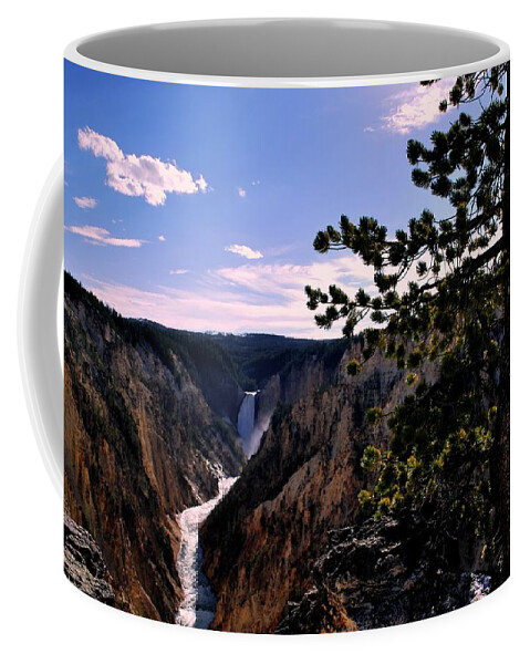 Landscape Coffee Mug featuring the photograph Yellowstone Waterfall by Matt Quest